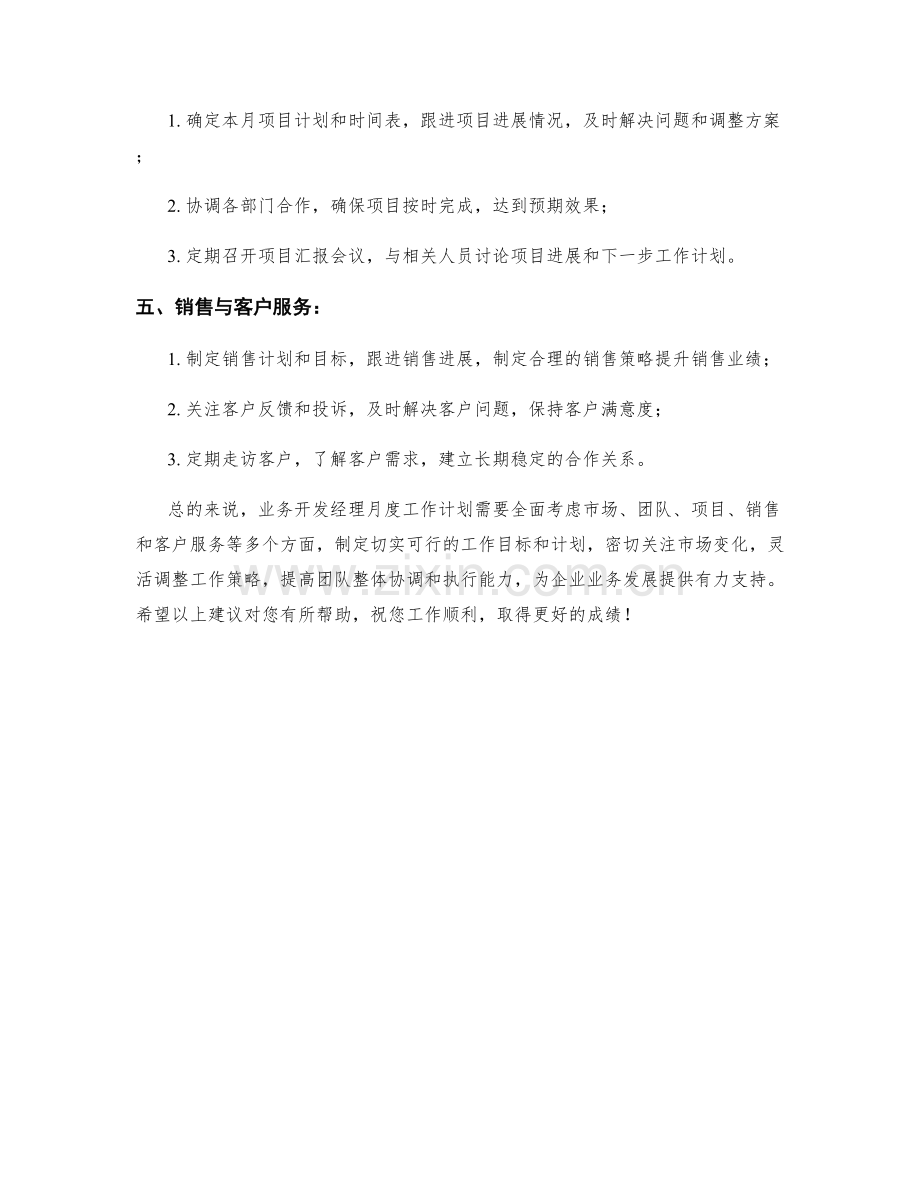 业务开发经理月度工作计划.docx_第2页