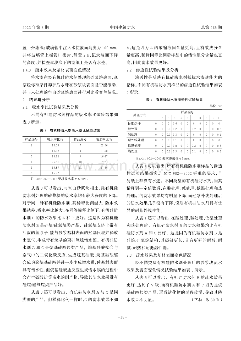 不同类型有机硅防水剂的性能对比研究.pdf_第3页