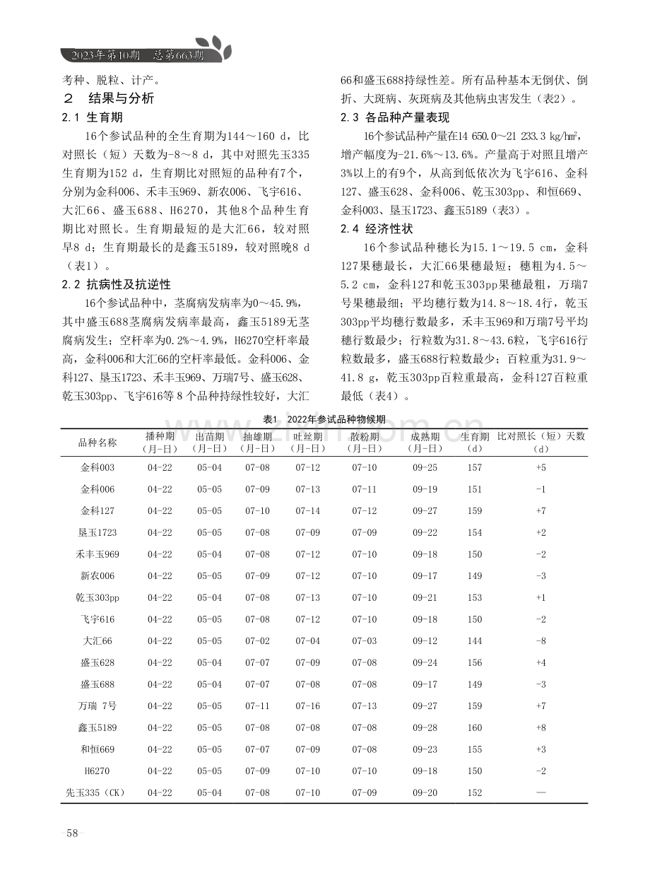 不同区域玉米品种在酒泉试验点的综合分析.pdf_第2页