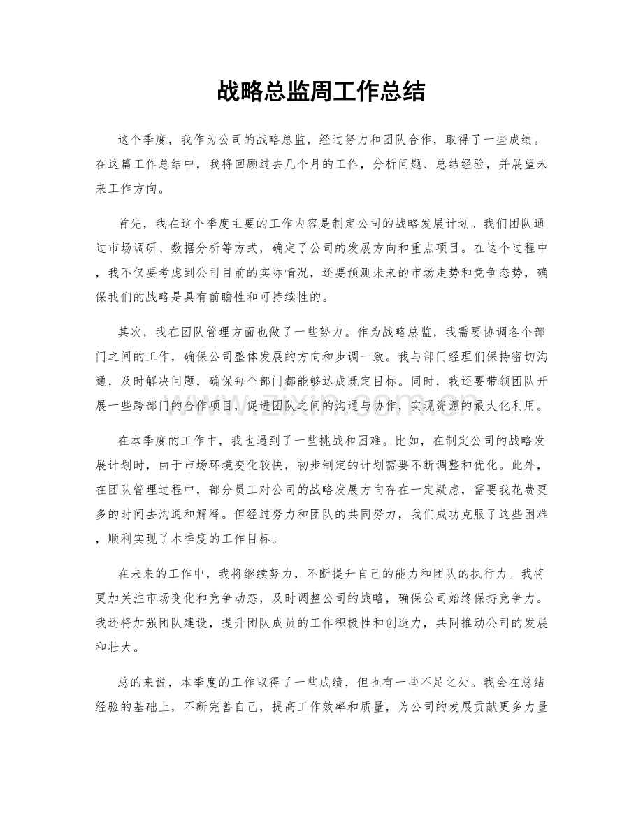 战略总监周工作总结.docx_第1页