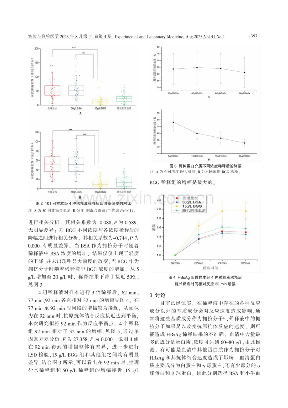 不同稀释介质对乙型肝炎病毒表面抗原定量检测的影响.pdf_第3页