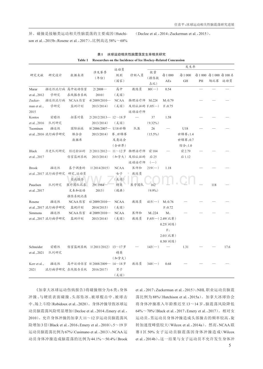 冰球运动相关性脑震荡研究进展.pdf_第3页