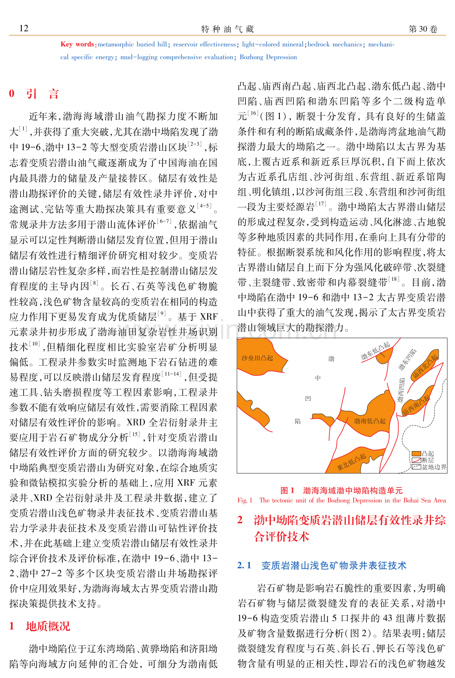 渤海海域变质岩潜山储层有效性录井综合评价技术.pdf_第2页