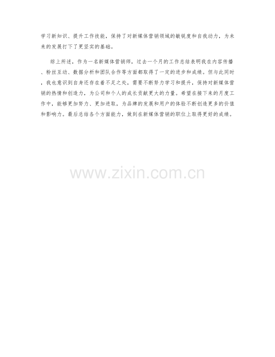 新媒体营销师月度工作总结.docx_第2页