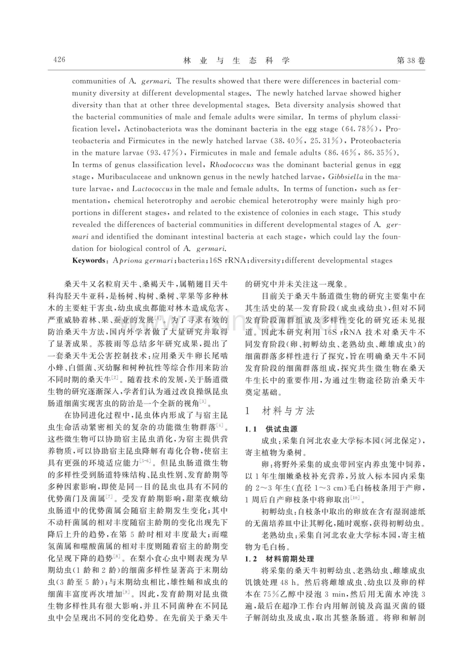 不同发育阶段桑天牛细菌群落多样性分析.pdf_第2页