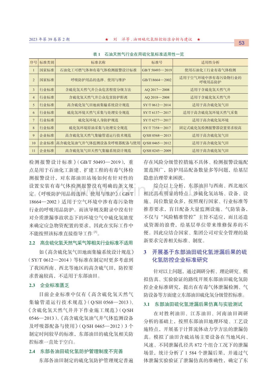 油田硫化氢防控标准分析与建议.pdf_第2页