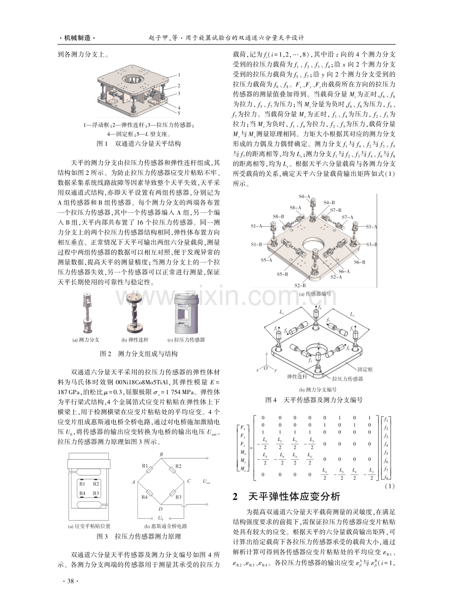 用于旋翼试验台的双通道六分量天平设计.pdf_第2页