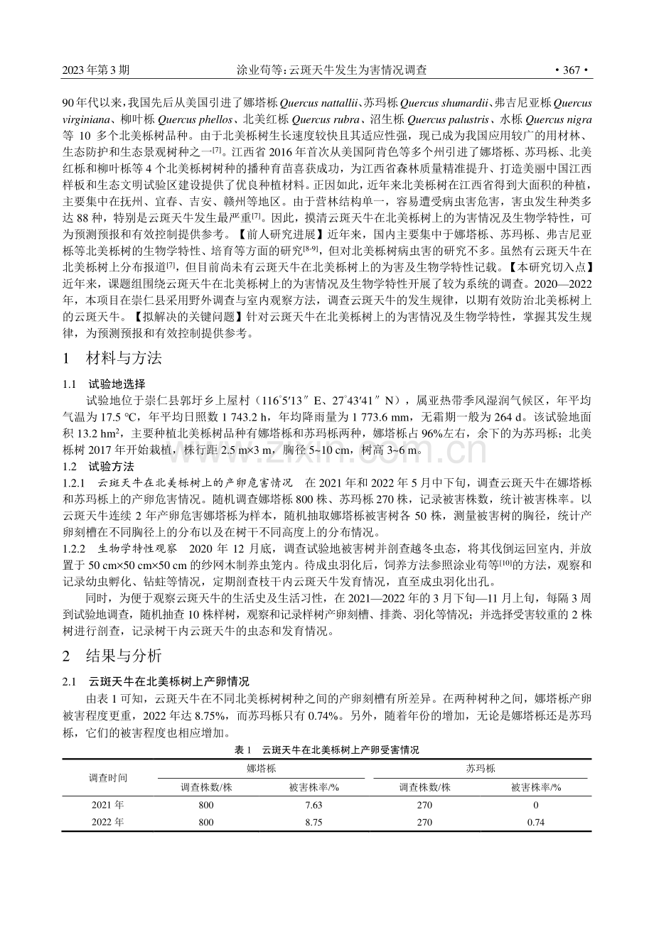 云斑天牛发生为害情况调查.pdf_第2页