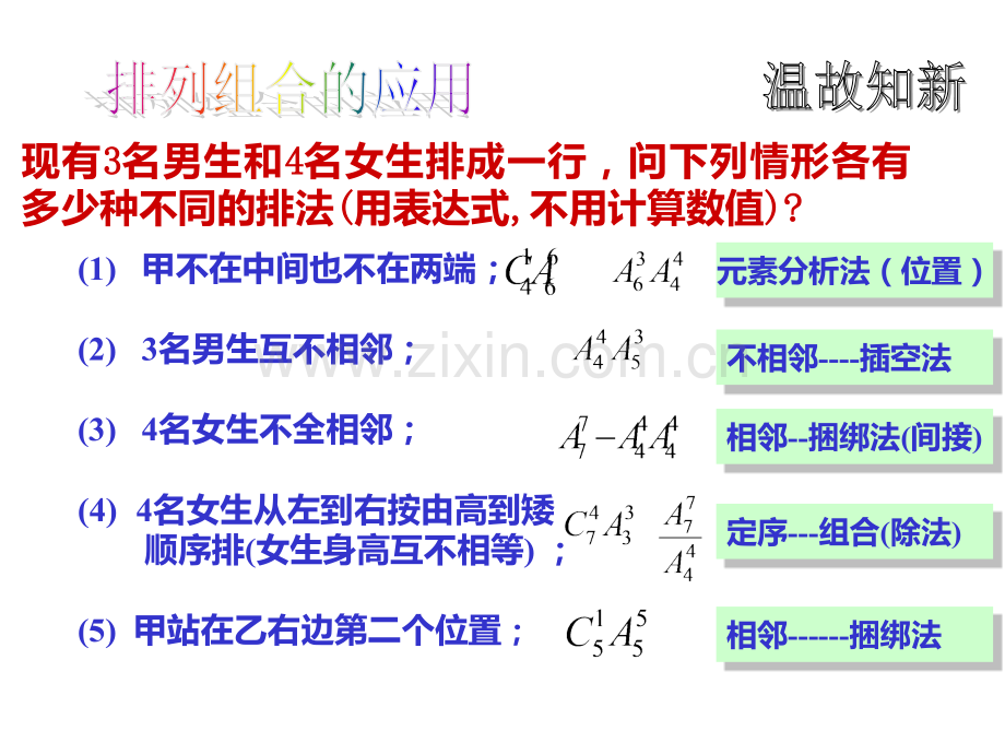 高二数学排列与组合的应用PPT课件.ppt_第2页