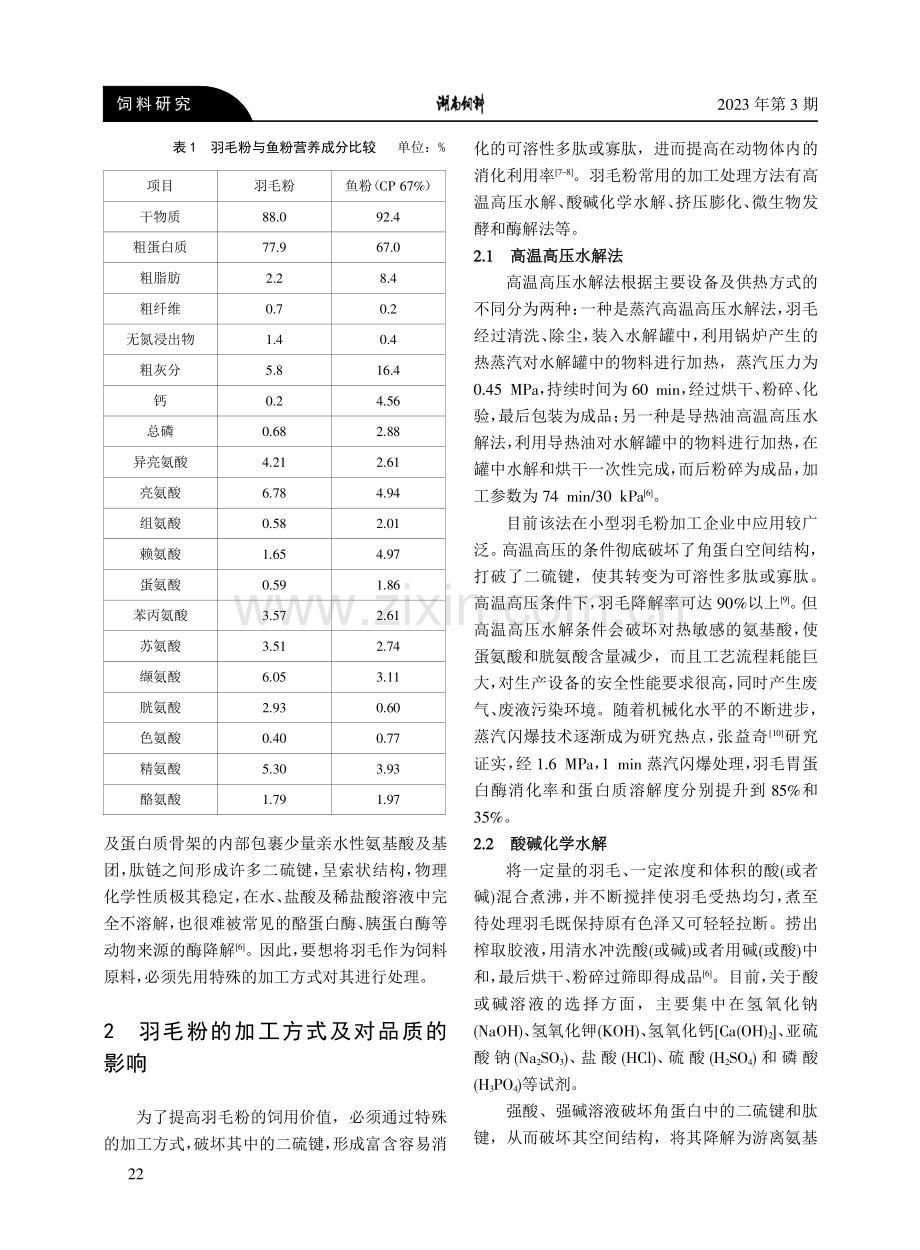 羽毛粉的加工工艺及在水产饲料中的应用.pdf_第2页