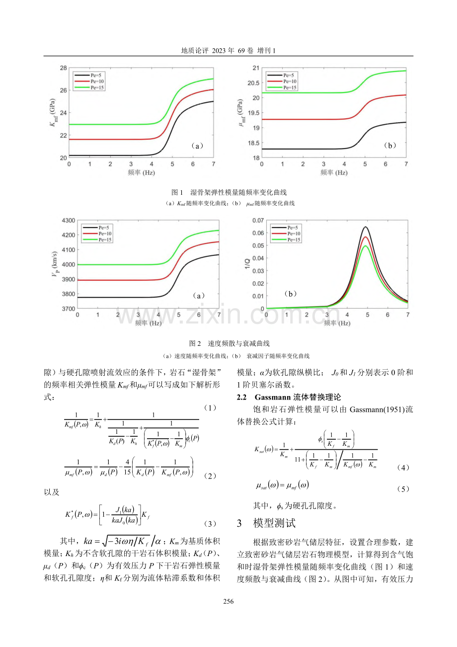 有效压力对致密砂岩气储层地震波频散衰减影响研究.pdf_第2页