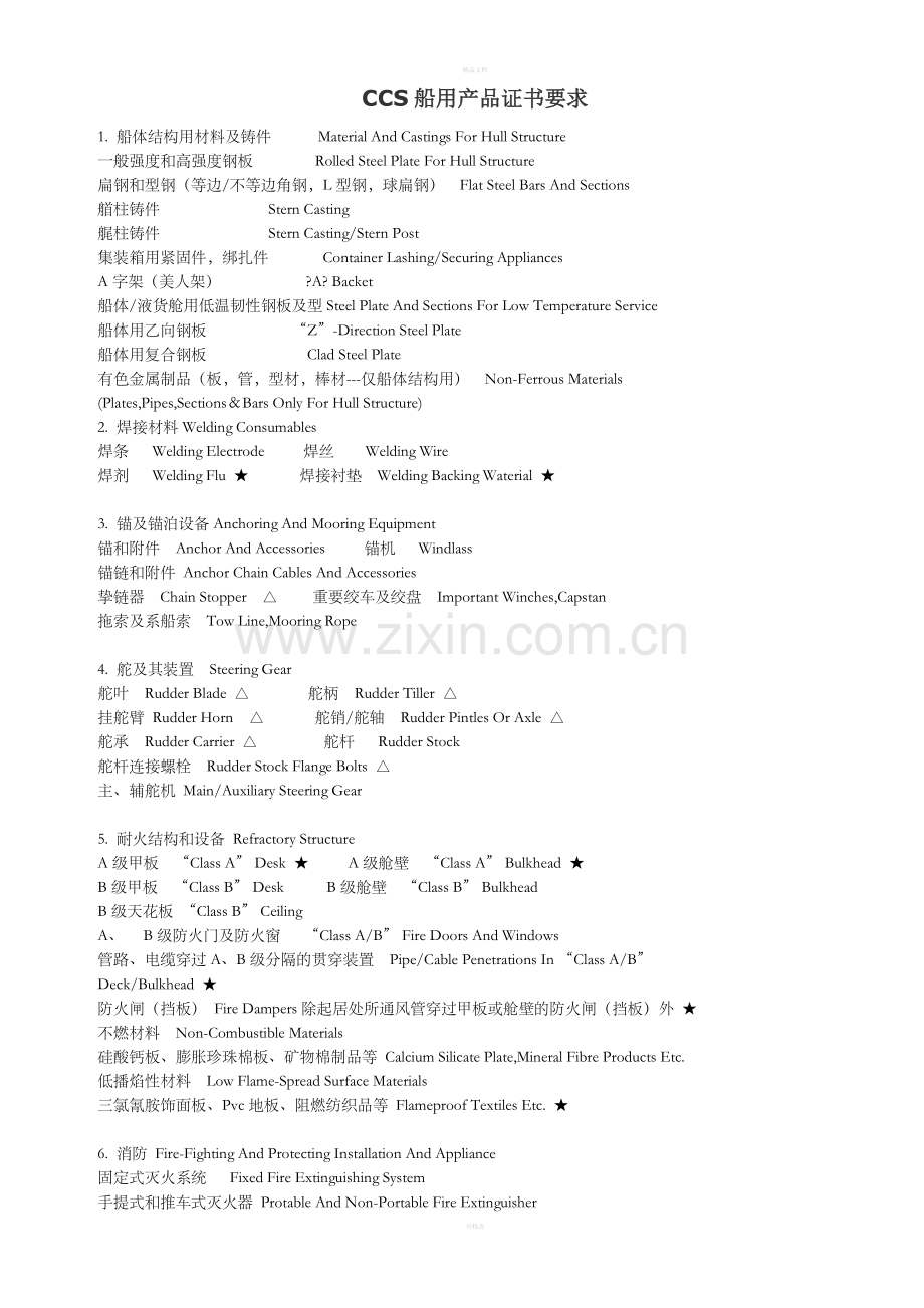 CCS船用产品证书要求.doc_第1页