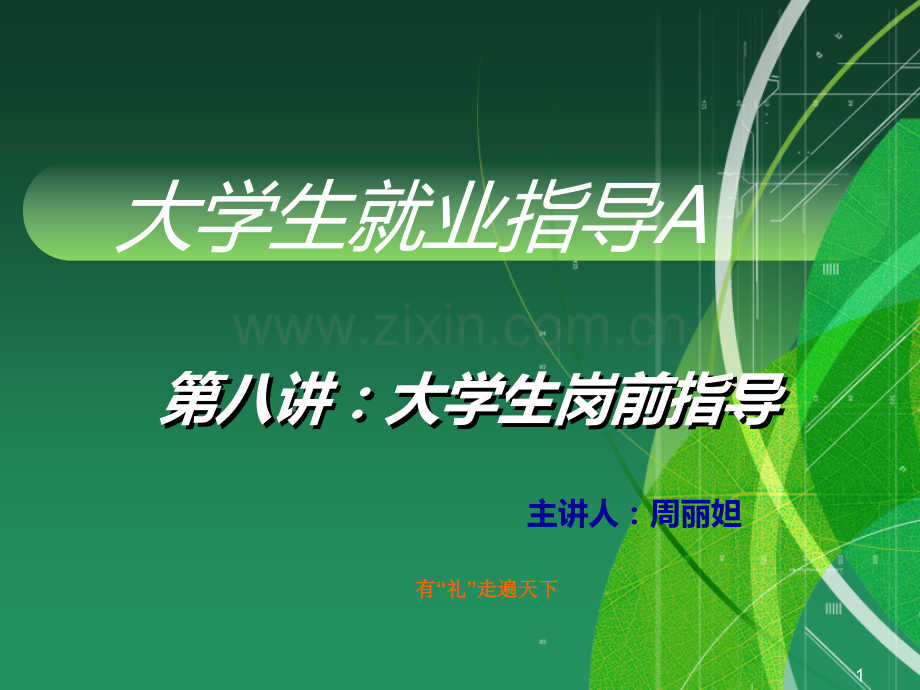 第八讲：大学生岗前指导PPT课件.ppt_第1页