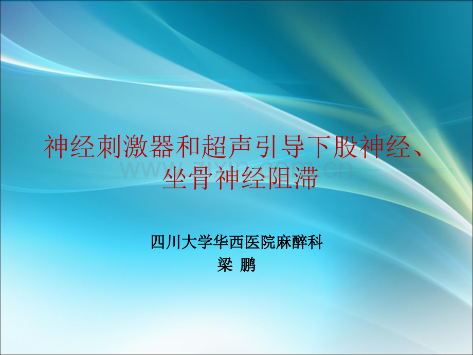 超声引导下股神经和坐骨神经支配ppt课件.ppt_第1页