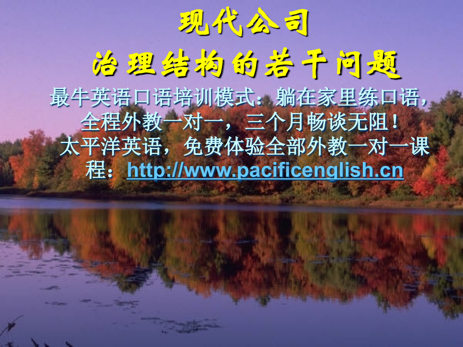 现代公司治理结构的若干问题.ppt_第1页