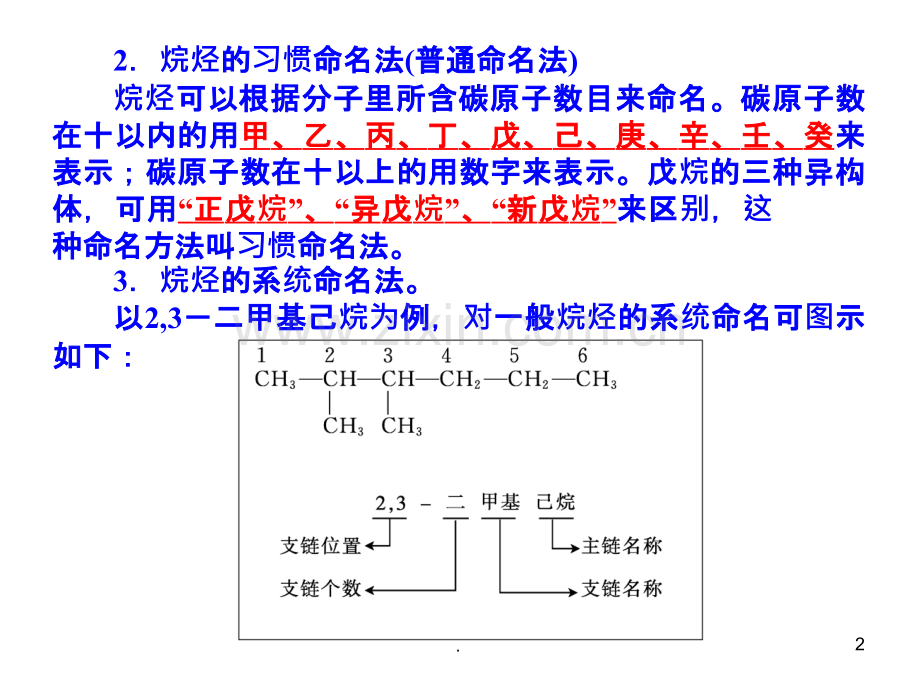 第三节有机化合物的命名PPT课件.ppt_第2页