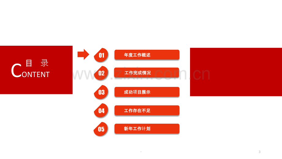 红色工作总结PPT课件.pptx_第3页