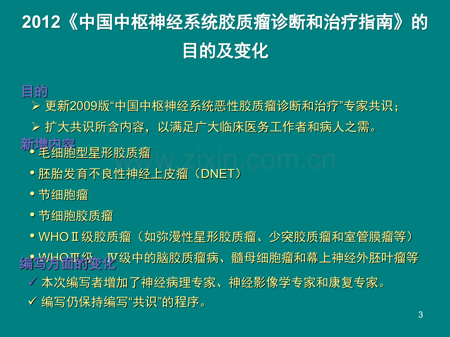 中国中枢神经系统胶质瘤诊断和治疗指南精简版.ppt_第3页