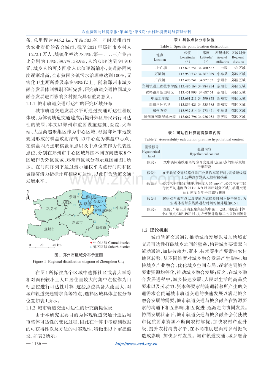 城市轨道交通与城乡融合协同发展对乡村振兴的影响——以郑州市为例.pdf_第3页