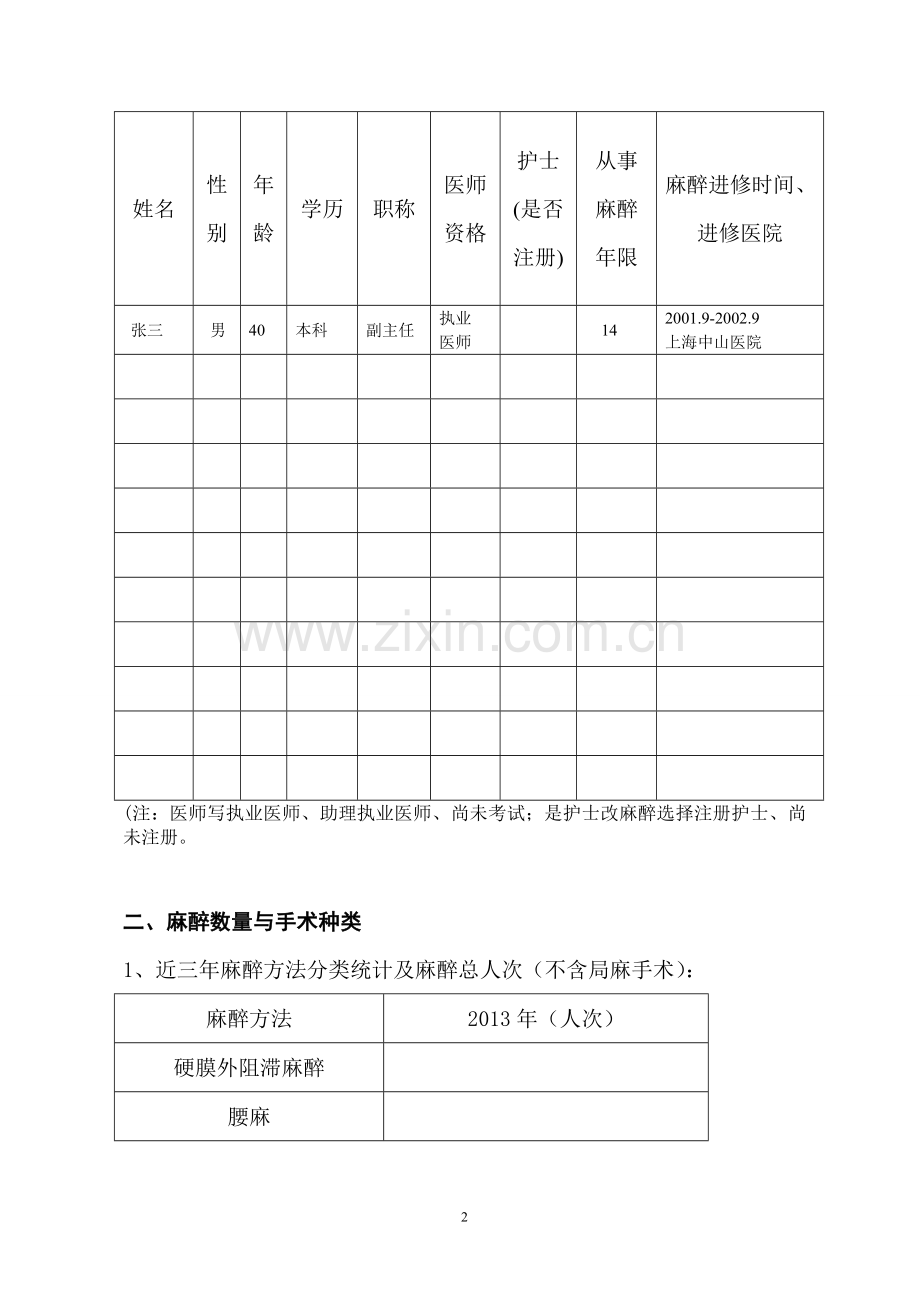 麻醉工作基本情况调查表.doc_第2页