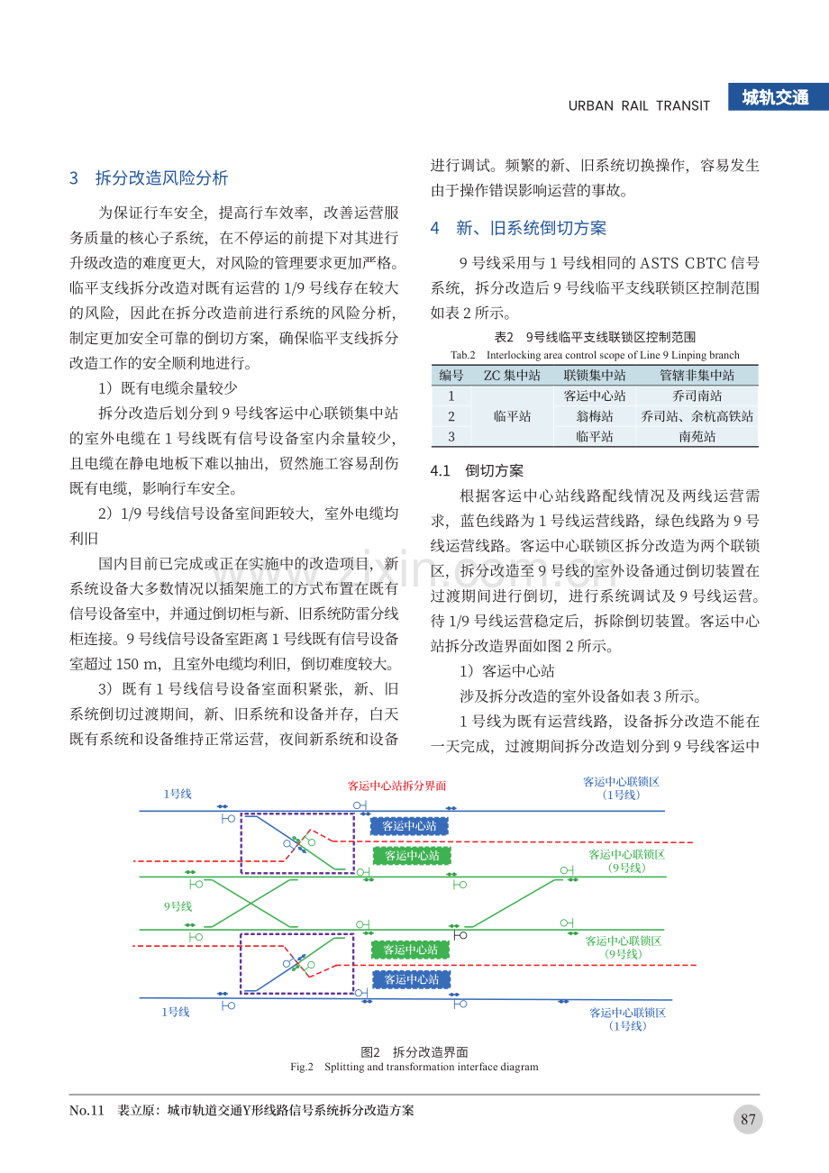 城市轨道交通Y形线路信号系统拆分改造方案.pdf_第3页