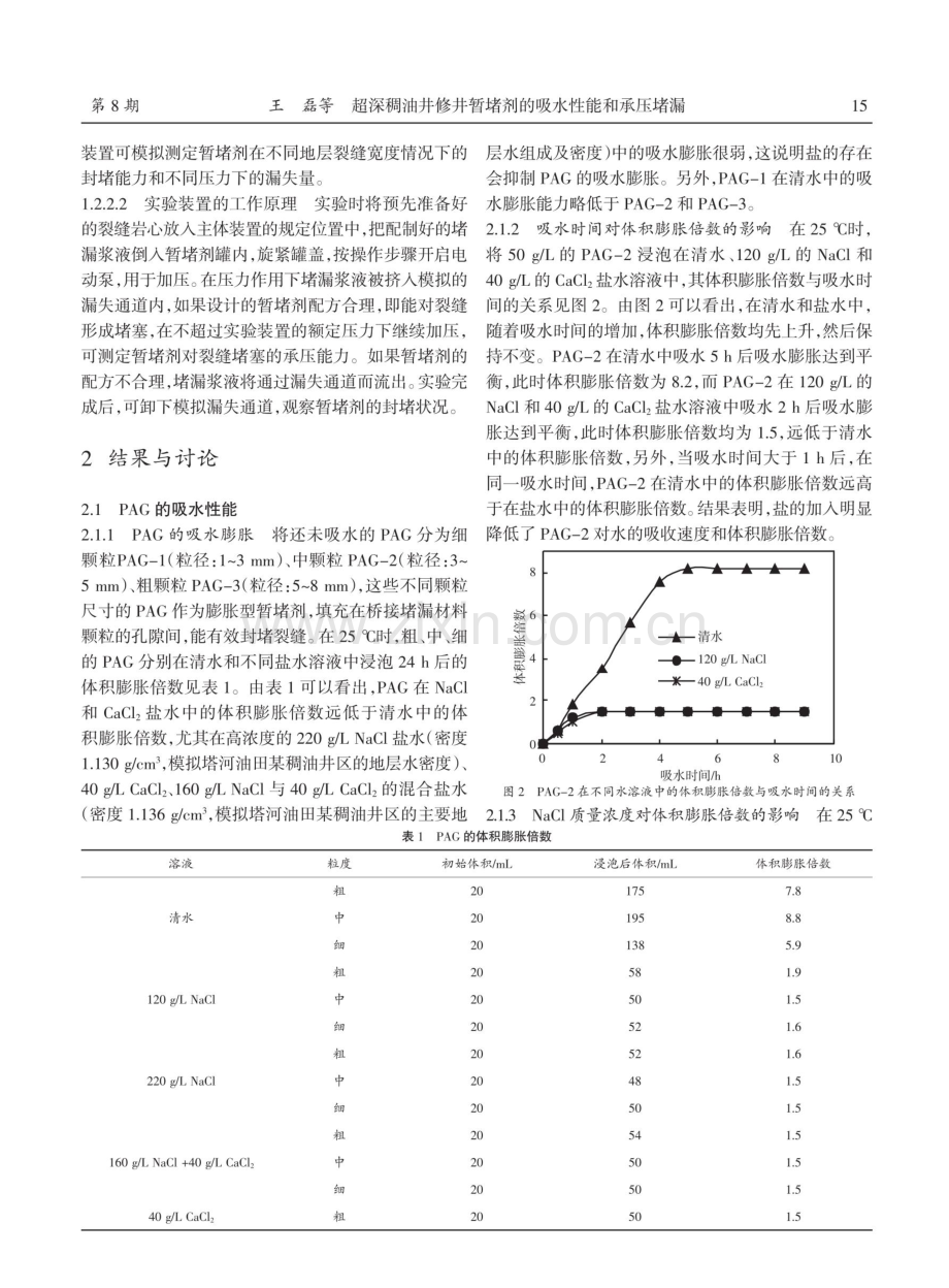 超深稠油井修井暂堵剂的吸水性能和承压堵漏.pdf_第3页