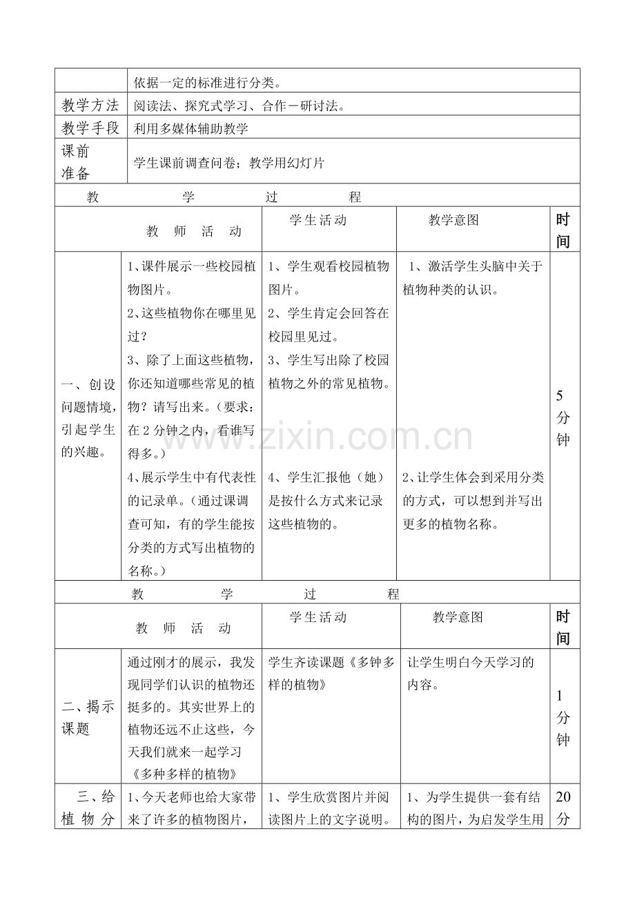 多种多样的植物教学设计设计稿.doc_第2页