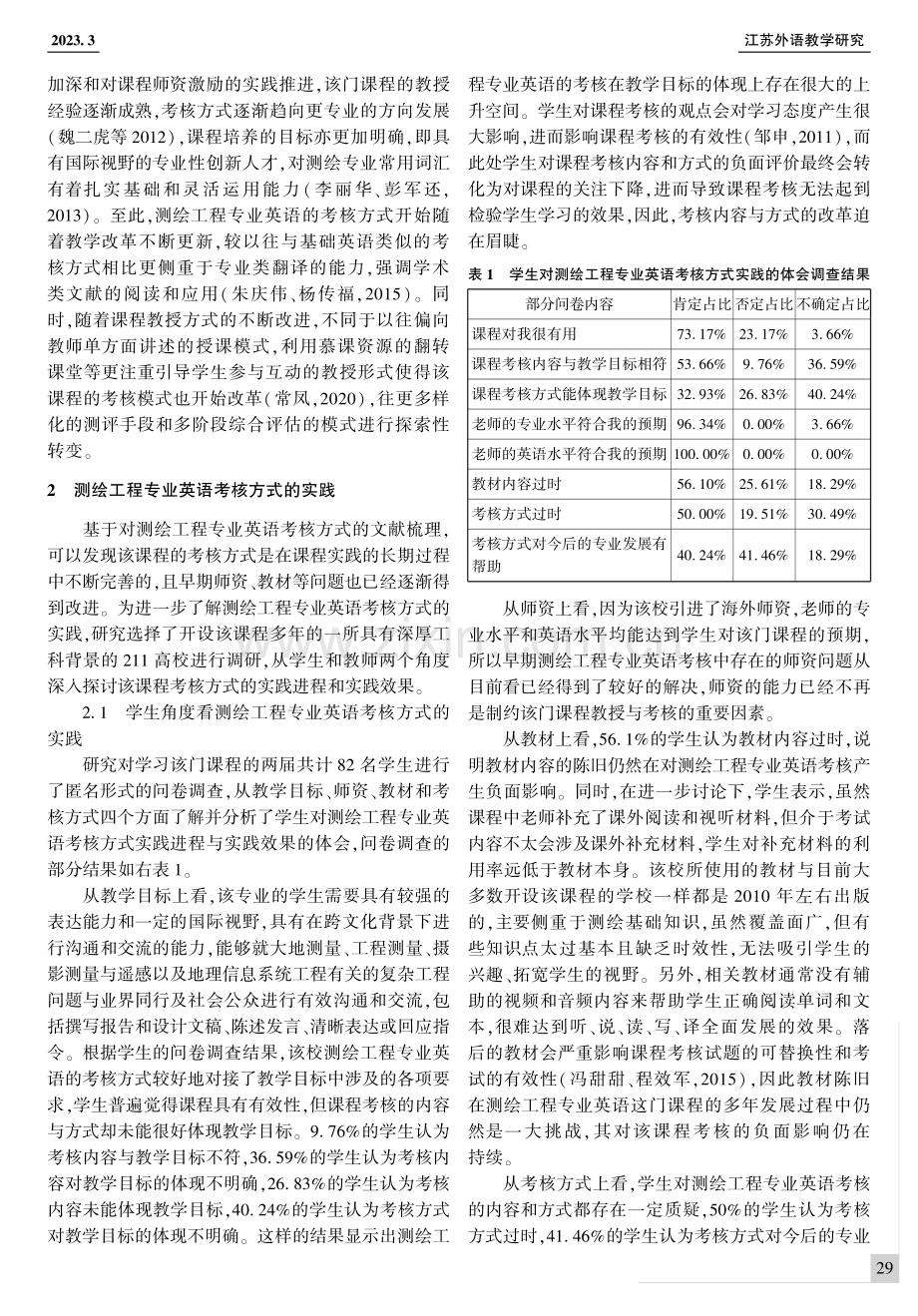 测绘工程专业英语考核方式的探索、实践与挑战.pdf_第2页