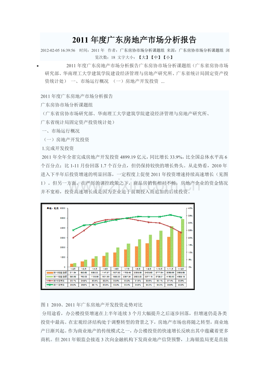 2011年度广东房地产市场分析报告(1).doc_第1页