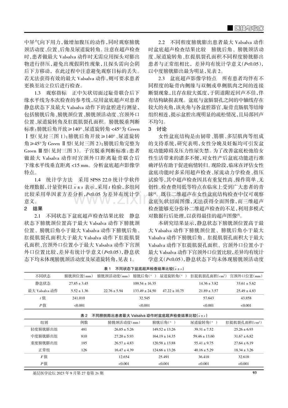 产后42天盆底超声对诊断盆腔脏器脱垂的应用价值.pdf_第2页