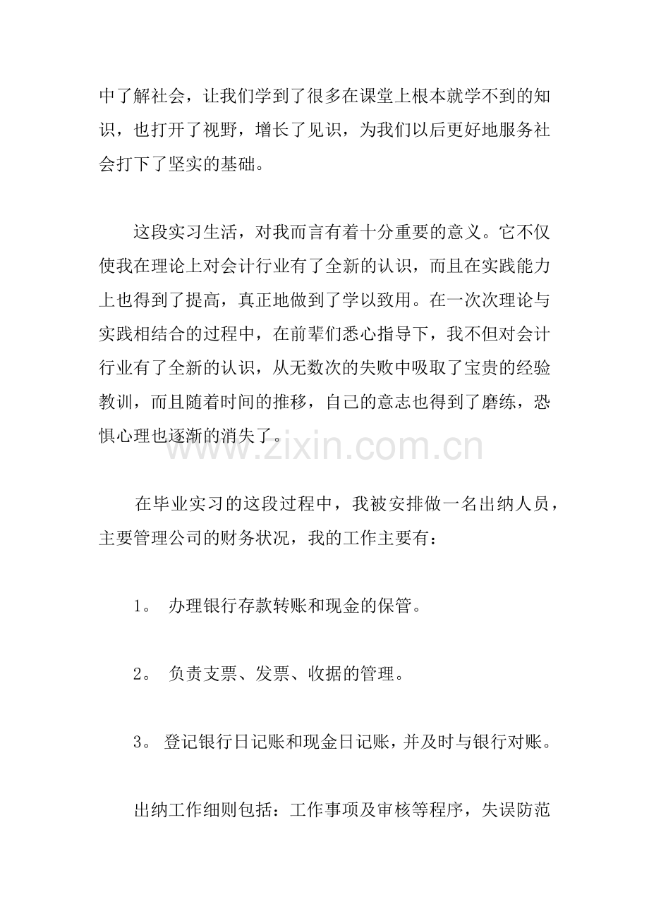 XX大学生实习期出纳工作总结4篇.docx_第2页