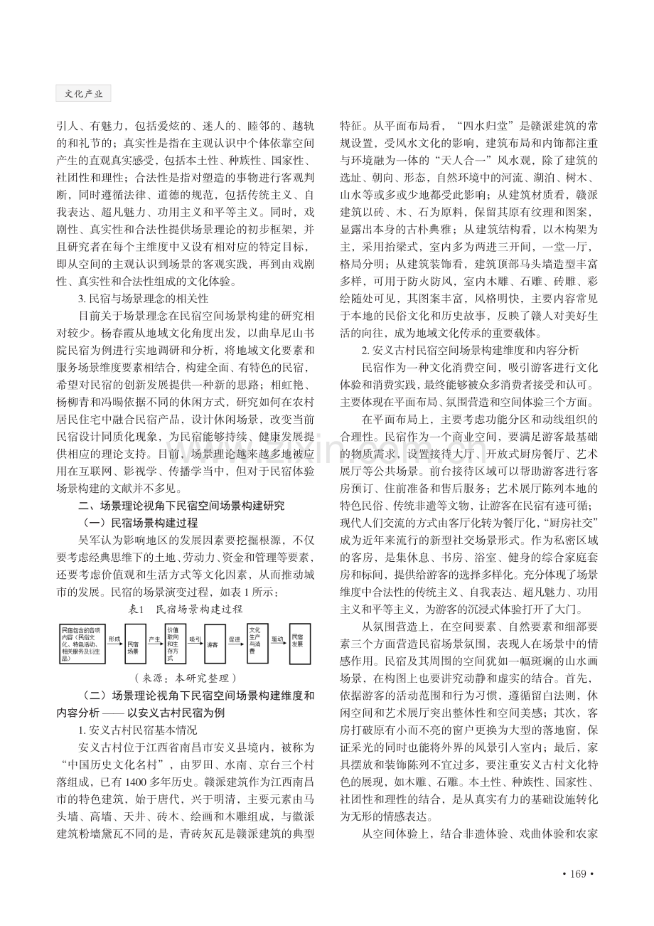 场景理论视角下民宿空间场景构建策略研究——以安义古村民宿为例.pdf_第2页