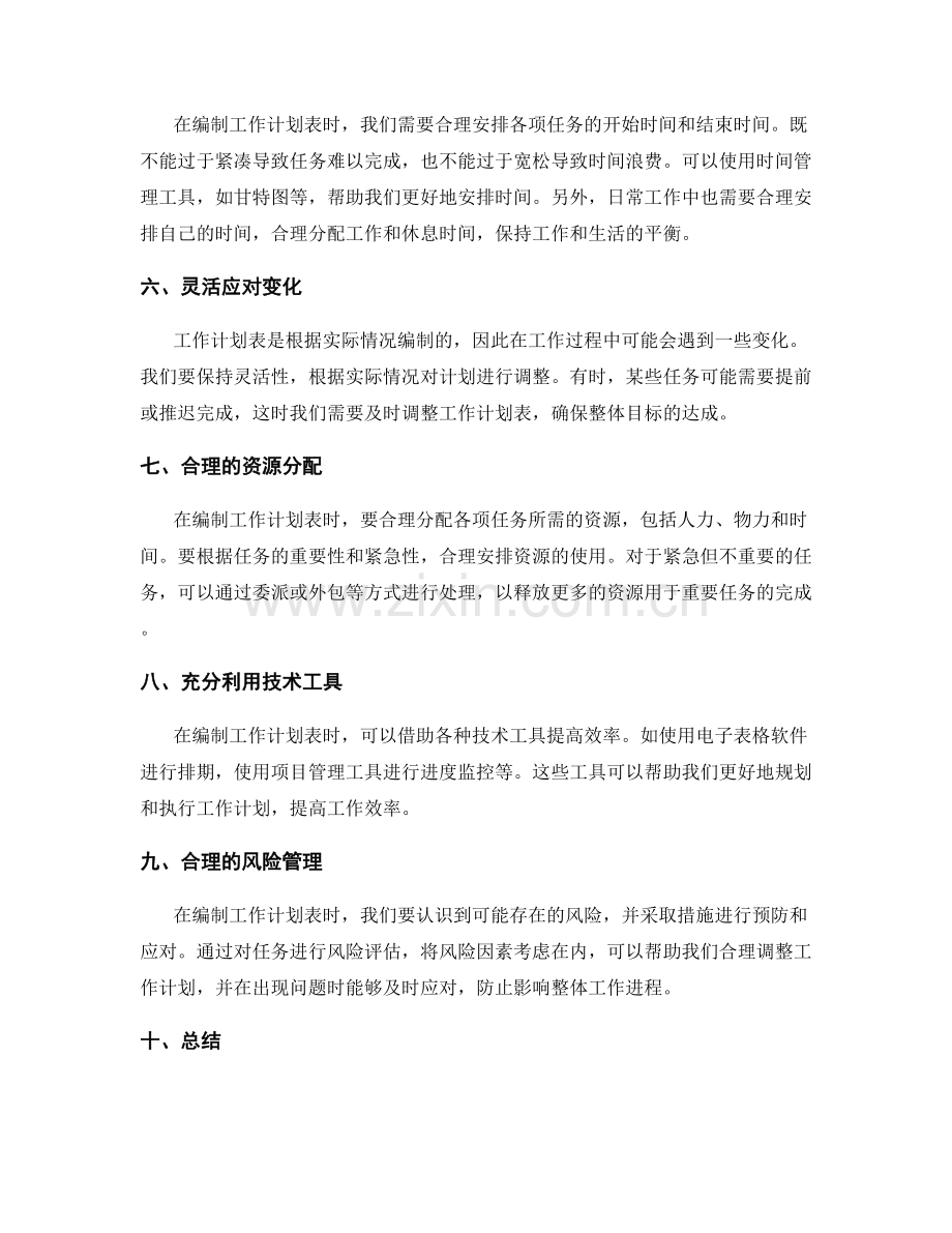 科学合理的工作计划表编制技巧.docx_第2页