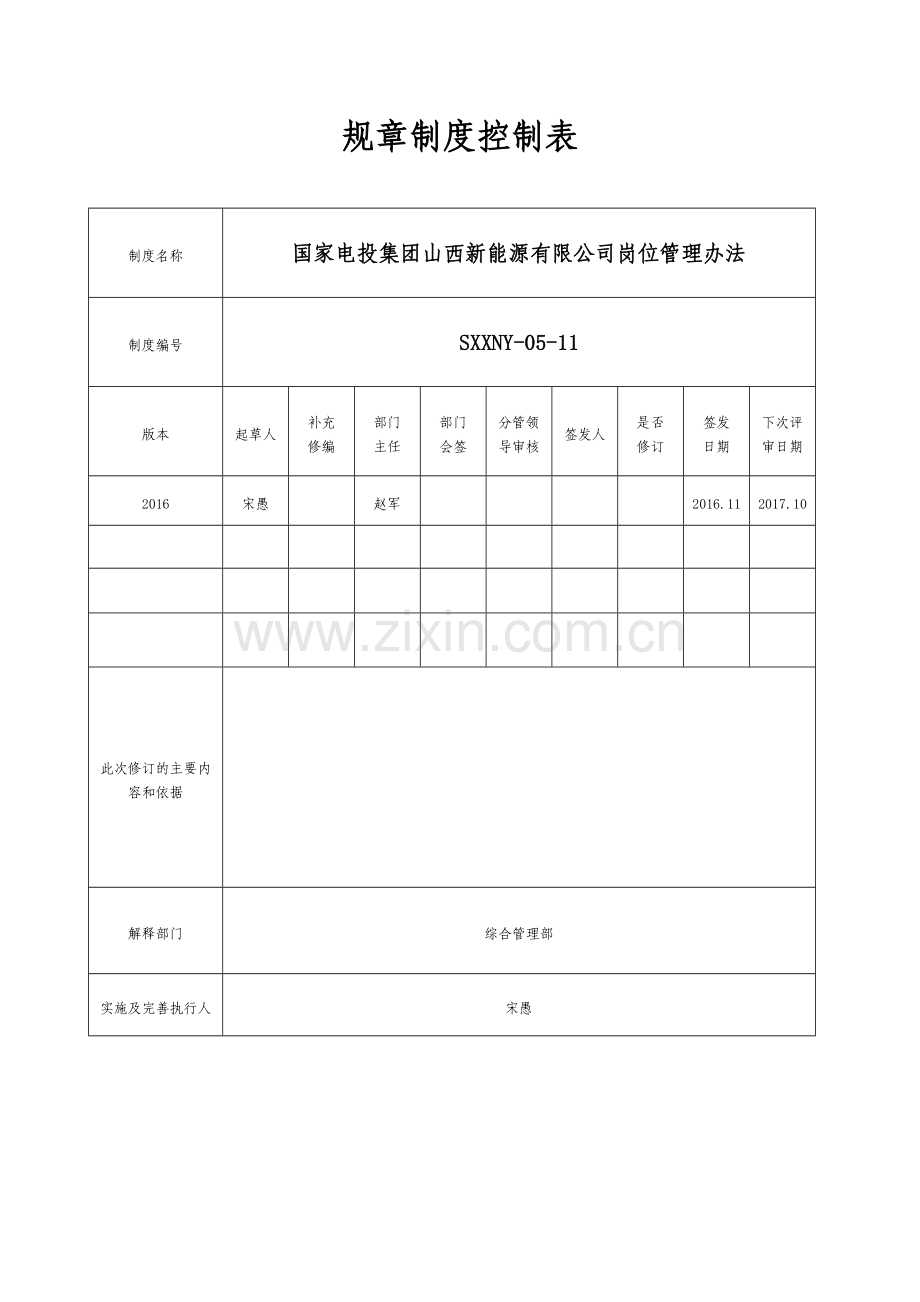 国家电投集团山西新能源有限公司岗位管理办法.doc_第1页