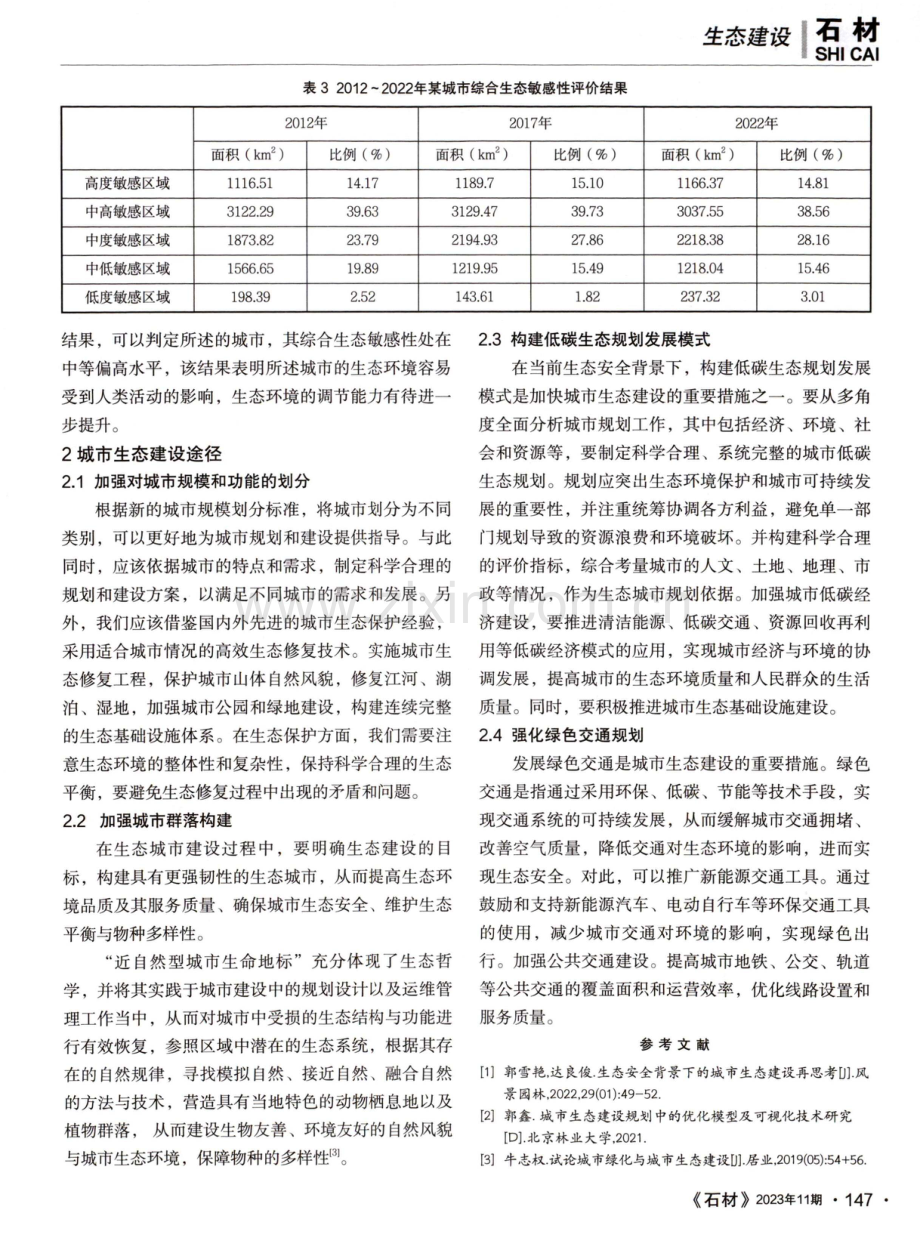 城市扩张对生态敏感性的评价.pdf_第3页