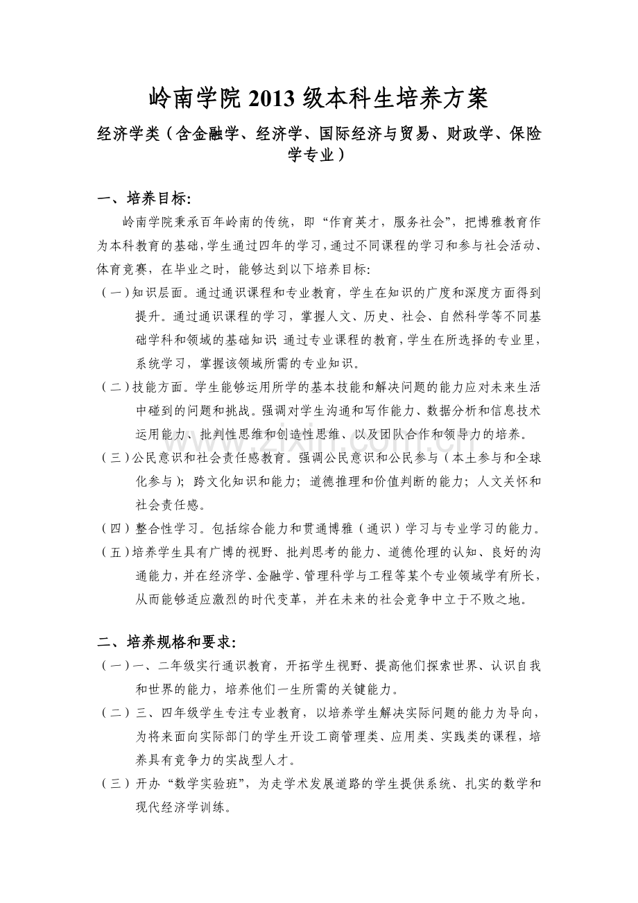 经济学类含金融学经济学国际经济与贸易财政学保险学专业.doc_第1页