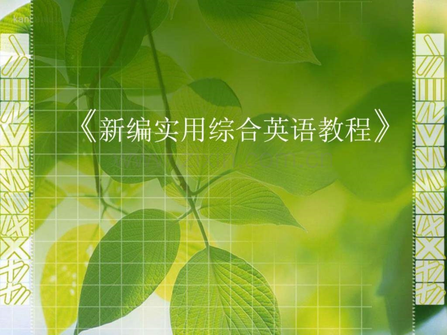 新编实用英语教程说课.pptx_第1页