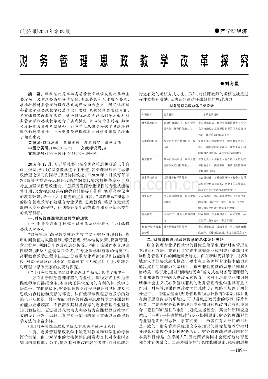 财务管理思政教学改革探究.pdf_第1页