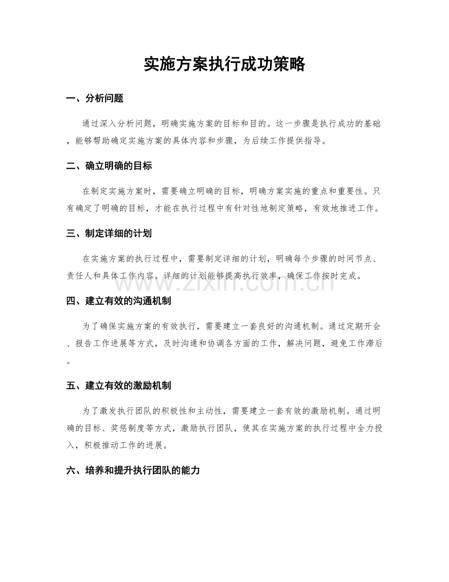 实施方案执行成功策略.docx_第1页