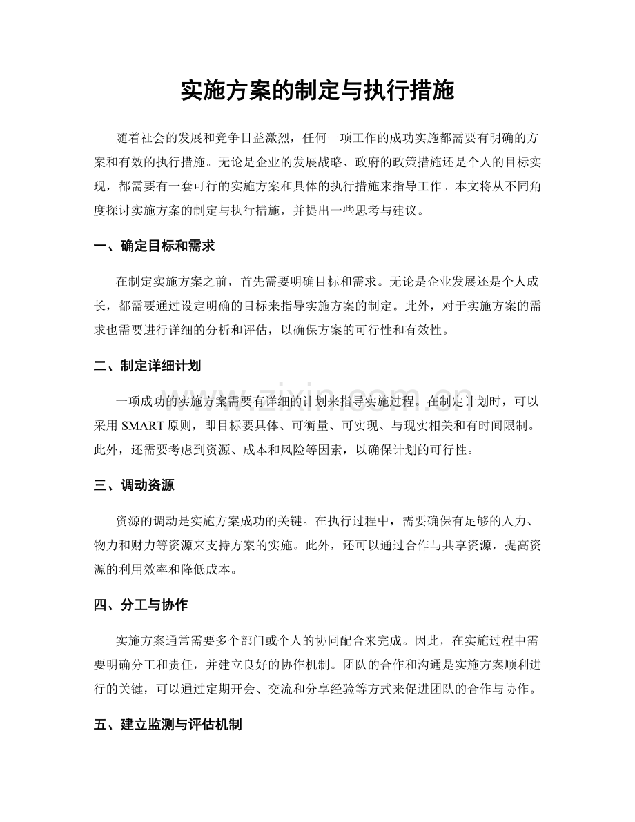 实施方案的制定与执行措施.docx_第1页