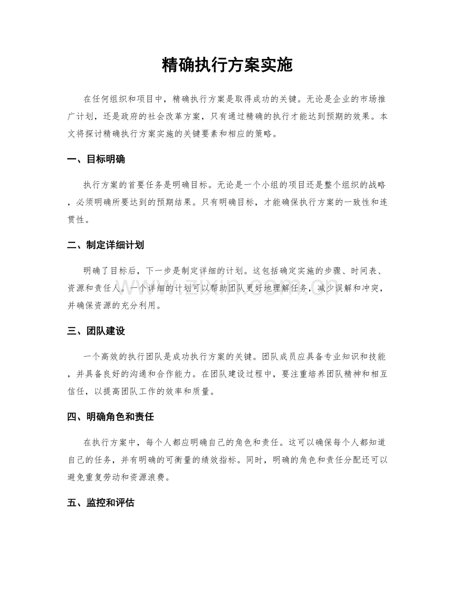 精确执行方案实施.docx_第1页