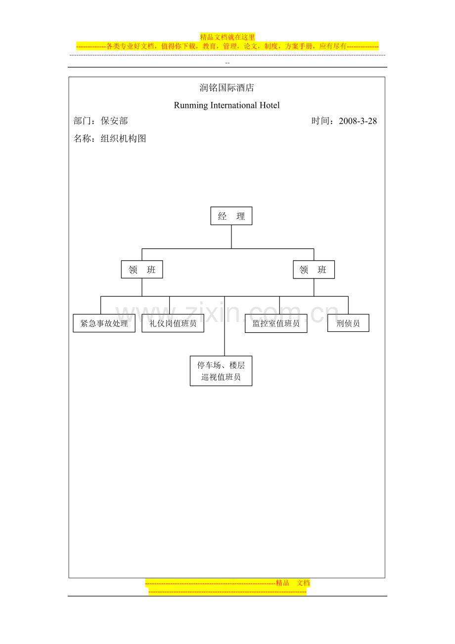 润铭国际酒店保安部制度.doc_第1页