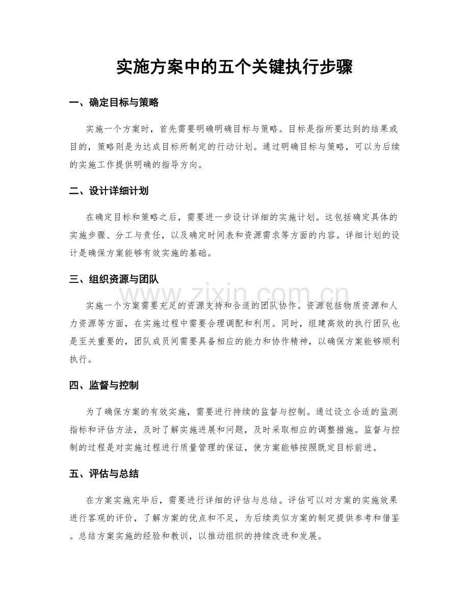 实施方案中的五个关键执行步骤.docx_第1页