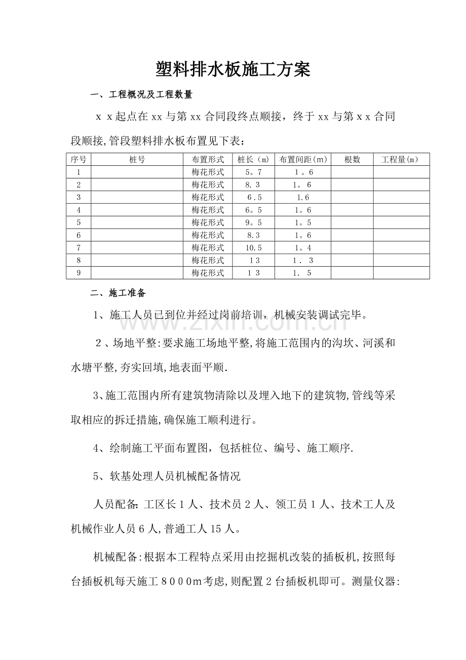 塑料排水板施工方案.doc_第1页