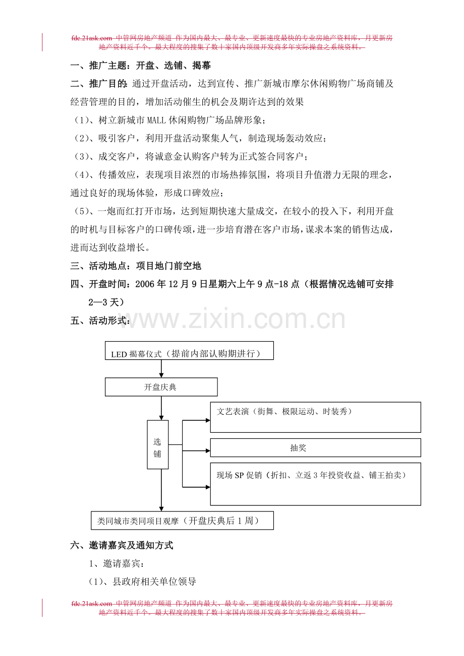 房地产营销策划新城市MALL休闲购物广场开盘活动.docx_第3页