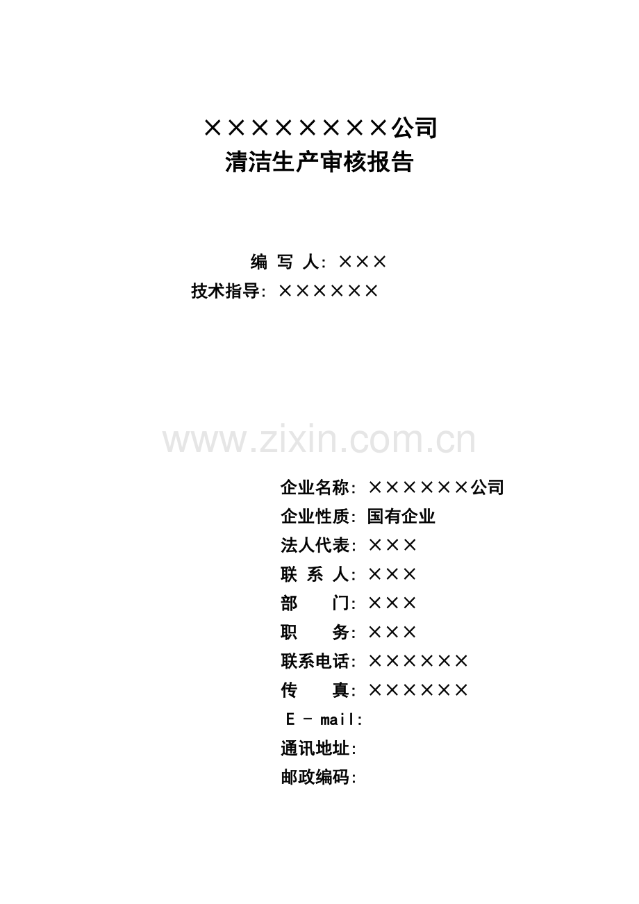 2008年度清洁生产审核报告样稿.doc_第2页