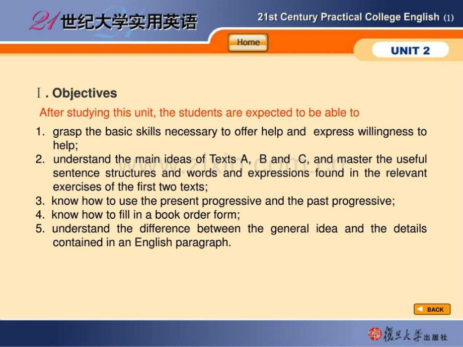 世纪大学实用英语综合教程一.pptx_第2页