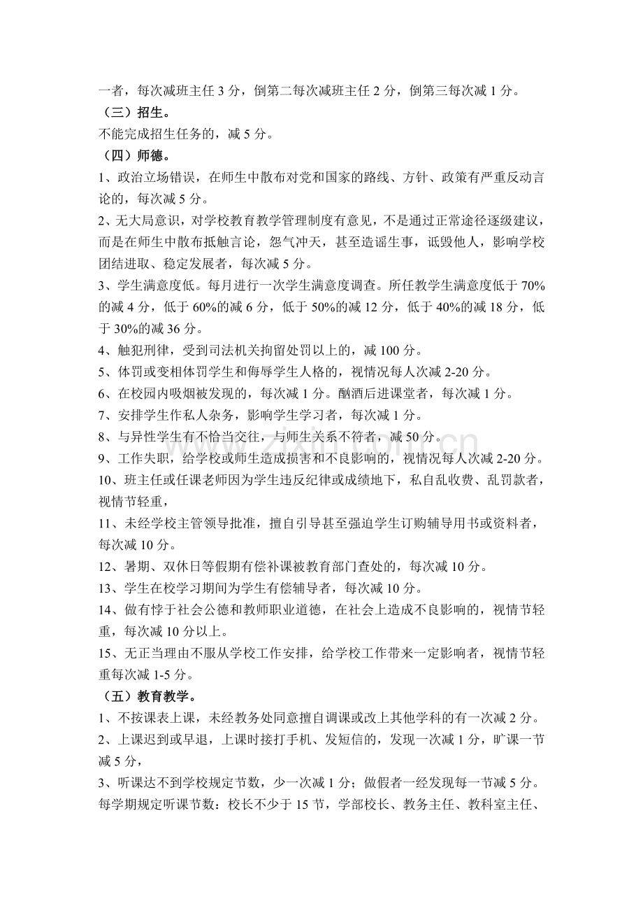 丰县修远双语学校教职工百分考核制度.doc_第3页