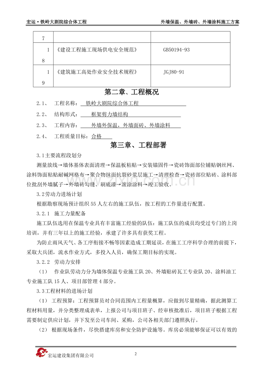 外墙保温、外墙涂料、外墙面砖施工方案.doc_第2页