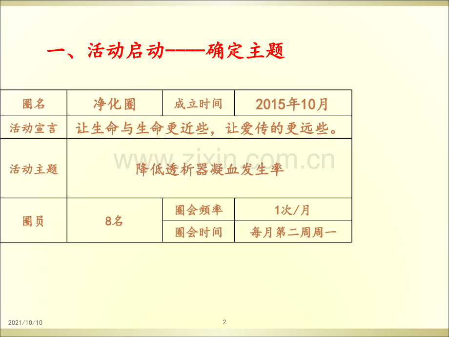 血透室降低透析器凝血率品管圈活动汇报34412.ppt_第2页